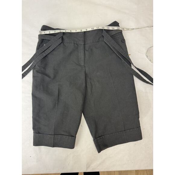 AGB Trouser Long Shorts Belted Dress Shorts 12" Inseam Dark Gray 4 - Picture 2 of 9